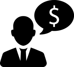 Business Man Talking About Cash Dollars Laser Cut Svg File, Free Vectors File